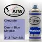 Preview: Chevrolet, Denim Blue Metallic, 31U / WA154L: 400ml Sprühdose, von ATW Autoteile West.